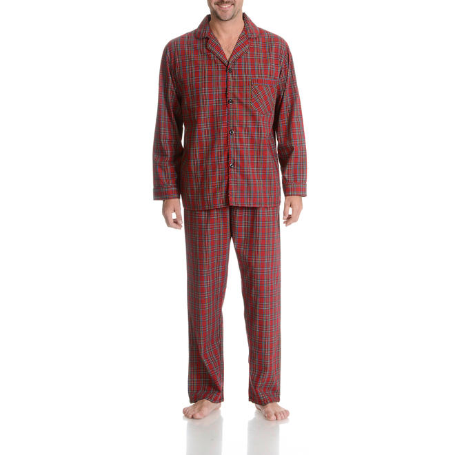 Hanes Men's Big and Tall Red Plaid Pajama Online Exclusive