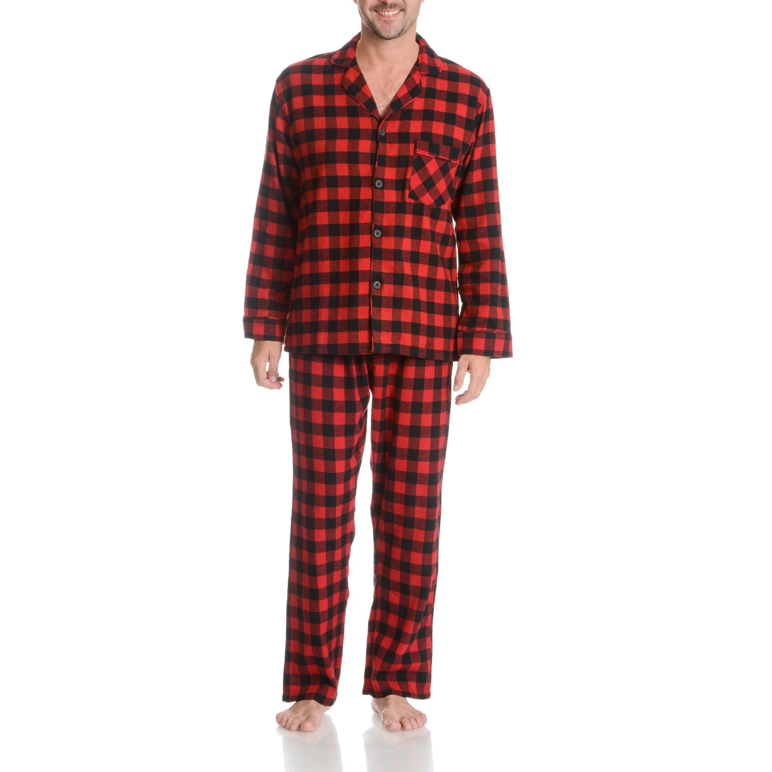 Hanes Men's Big and Tall Red/Black Buffalo Plaid Pajama - Online ...