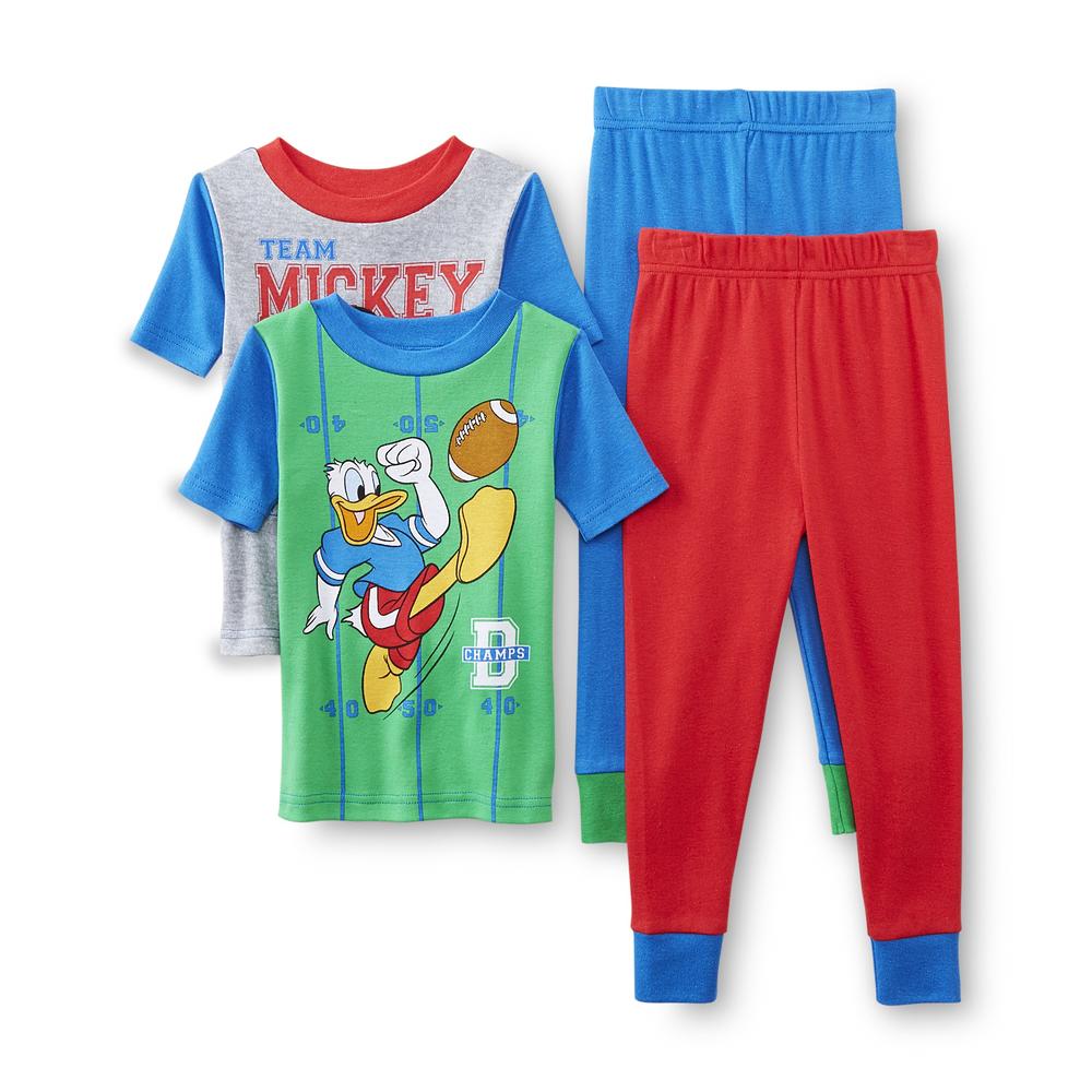 Disney Mickey Mouse & Donald Duck Toddler Boy's 2-Pairs Pajamas