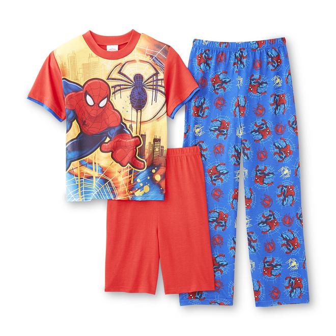 Marvel Spider-Man Boy's Pajama Shirt, Shorts & Pants