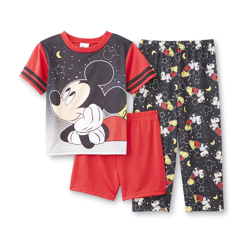 Disney Mickey Mouse Toddler Boy's Pajama Shirt, Shorts & Pants
