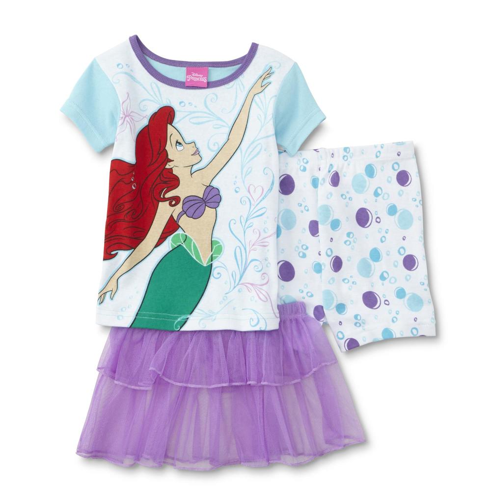Disney Princess Toddler Girl's Pajama Top, Shorts & Tutu