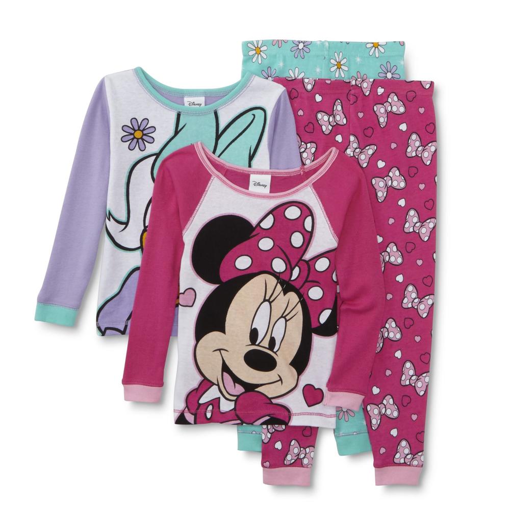 Disney Minnie Mouse & Daisy Duck Toddler Girl's 2-Pairs Pajamas