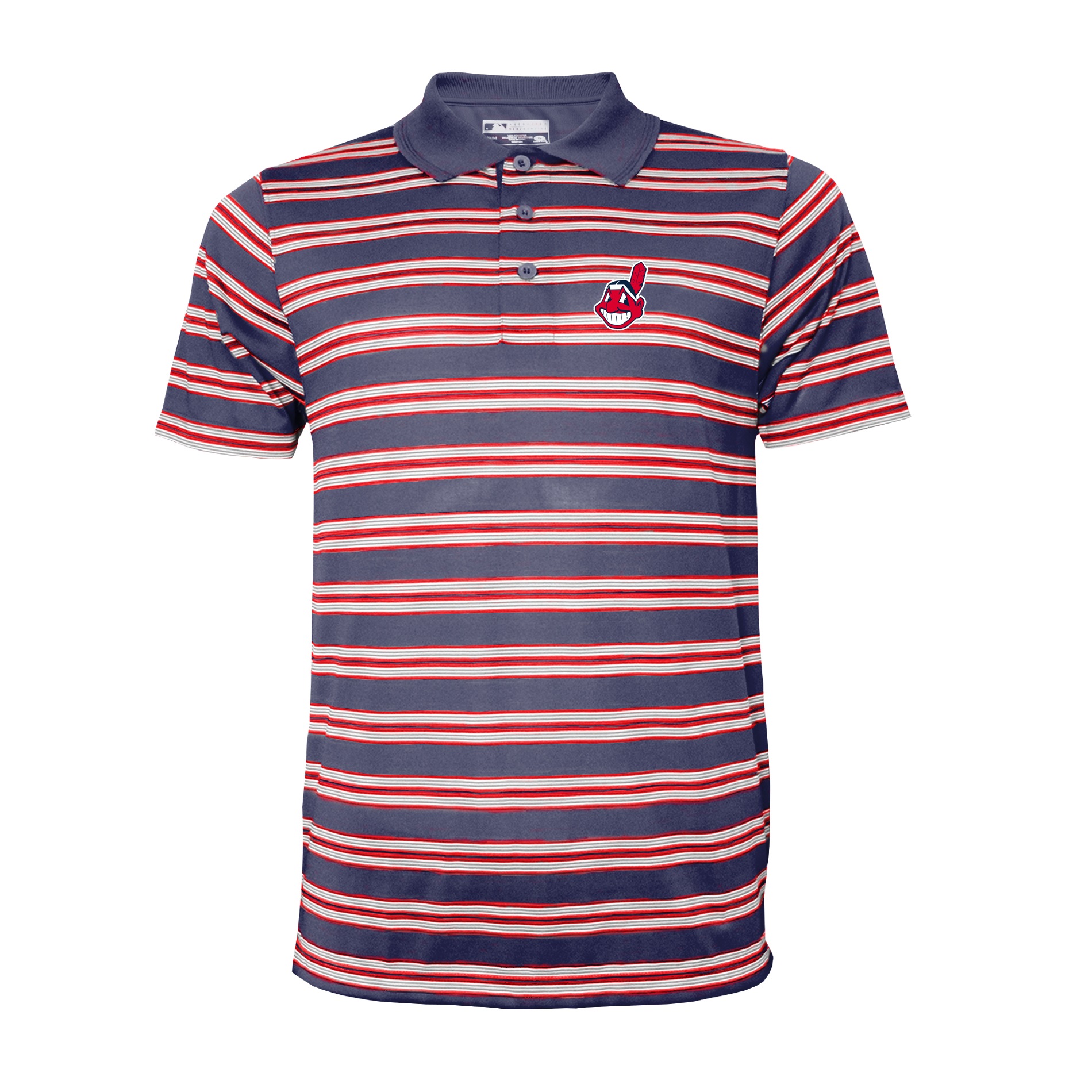 MLB Cleveland Indians Striped Polo