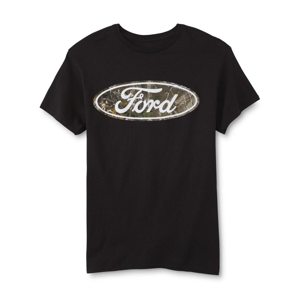 Ford Motor Company Men's Graphic T-Shirt - Camouflage Ford Logo