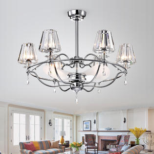 Warehouse Of Tiffany Cfl 8405ch Kamlin 36 Inch 6 Light Lighted
