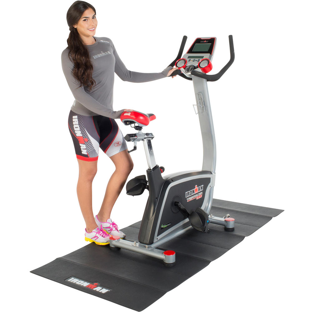 Ironman Triathlon X-Class 310 Upright Bike,Bluetooth,IRONSTRONG Apps, Air Soft Seat,Heart Rate Control & BONUS Equipment Mat