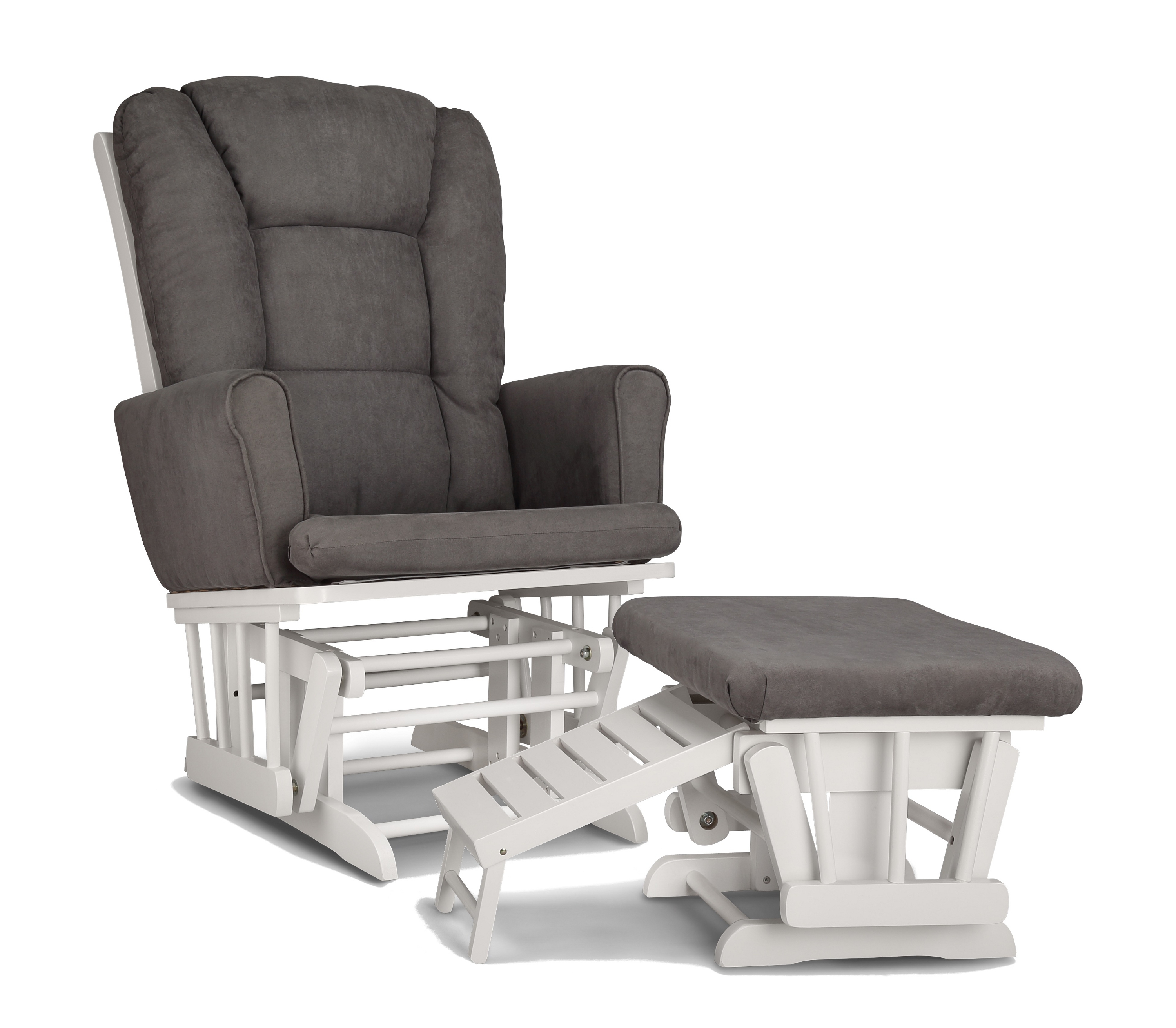 storkcraft bowback glider and ottoman set