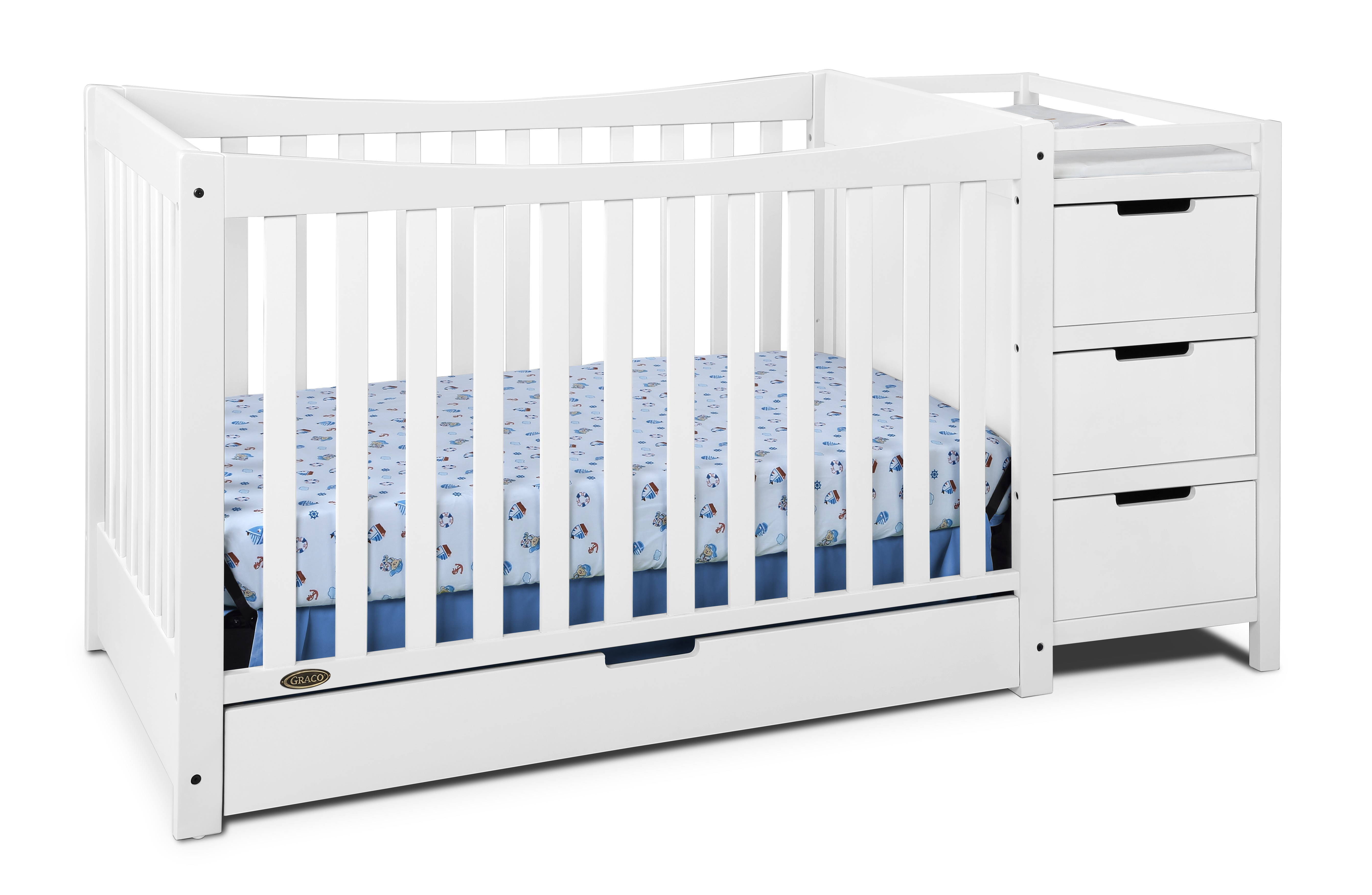 Graco Remi 4 In 1 Convertible Crib And Changer White