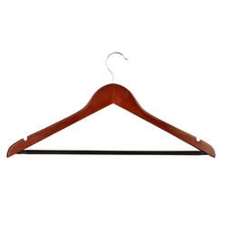 Honey Can Do HNG-01335 Box of 24 Wood Hangers with Non-Slip Vinyl - Cherry