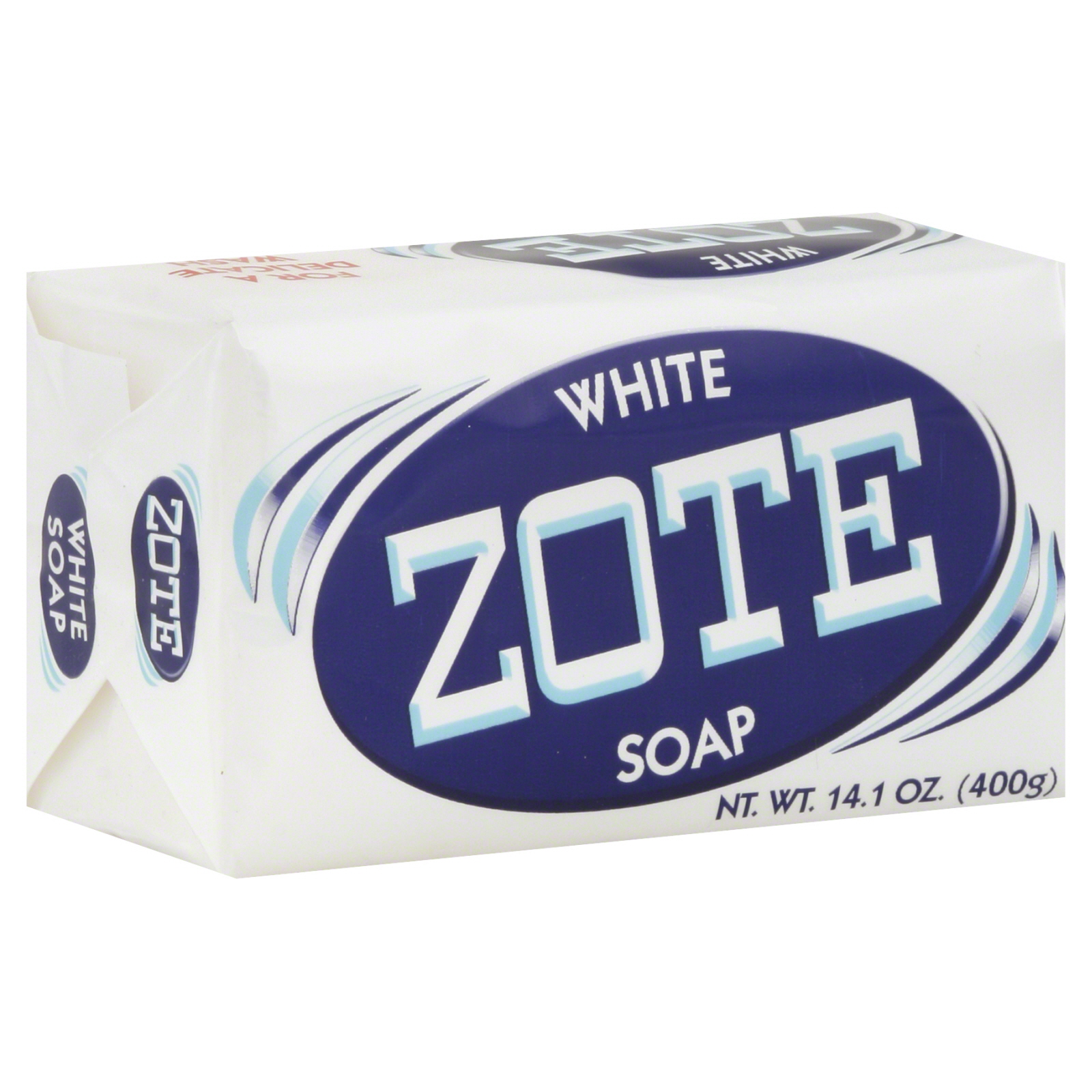 Zote Laundry Soap Bar, White, 14.1 oz (400 g)