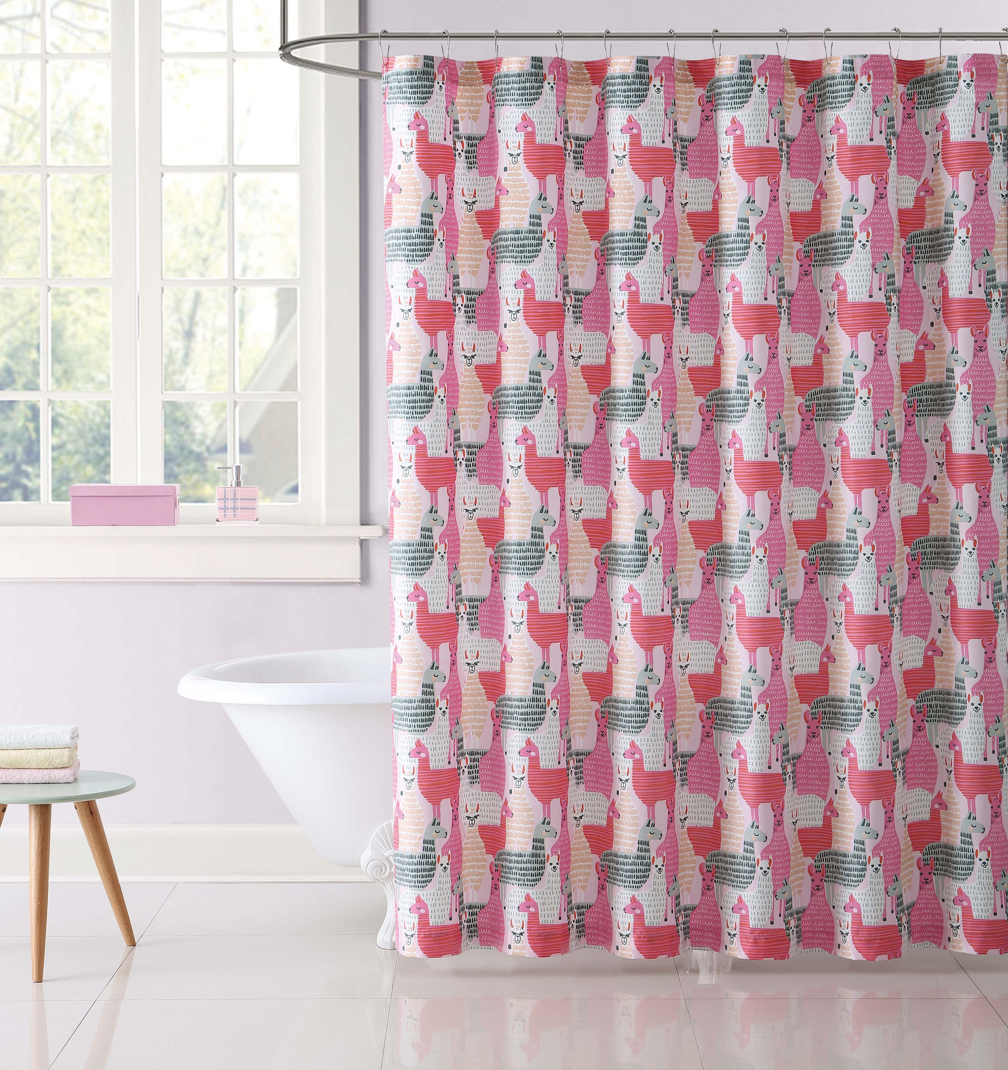 Pink Shower Curtains Liners Sears