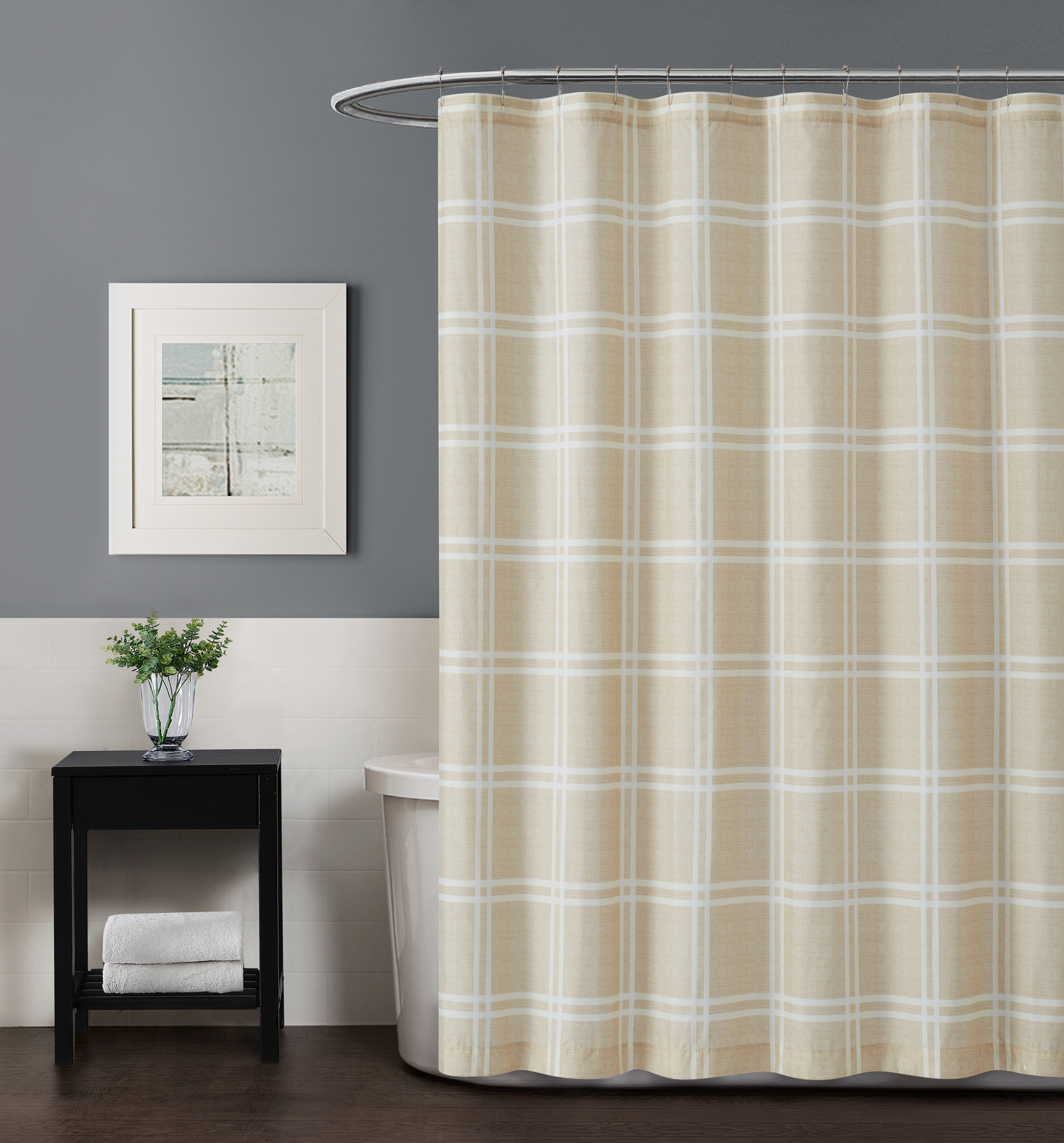 Truly Soft  Leon Plaid Shower Curtain