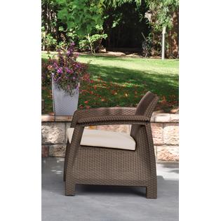 Keter Corfu Armchair All Weather Outdoor Patio Furniture with ...