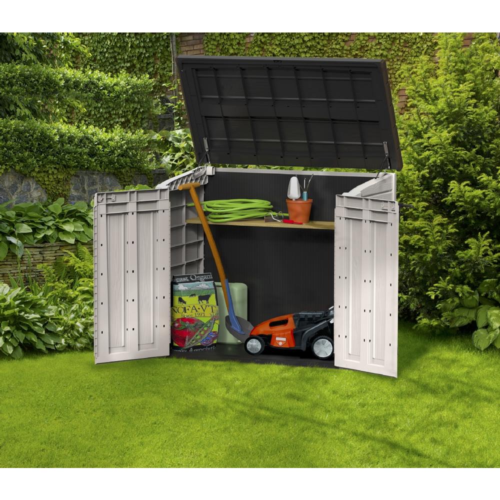 Keter 17197662 Store It Out Midi Outdoor All Weather Patio 4 x 2 ft. Resin Storage Shed