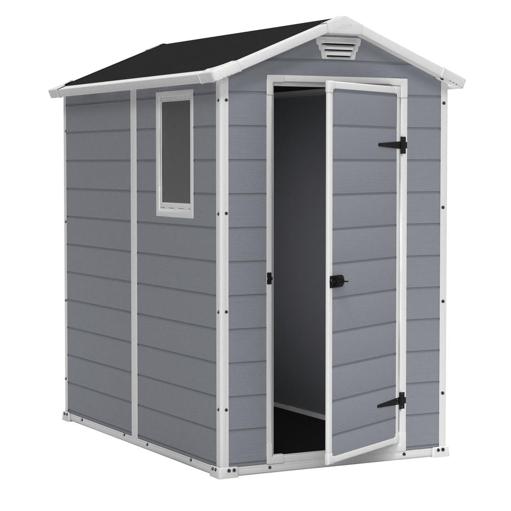 Keter 212917 Manor 4' x 6' Resin Outdoor Yard Storage Shed