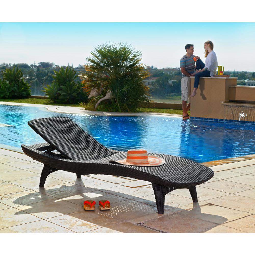 Keter 2Pack Allweather Adjustable Outdoor Patio Chaise Lounge