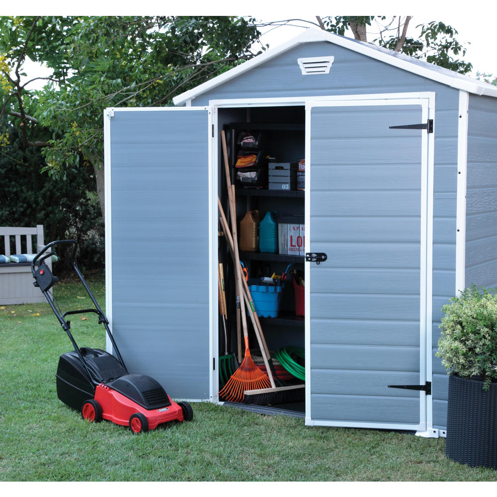 Keter 212917 Manor 4' x 6' Resin Outdoor Yard Storage Shed