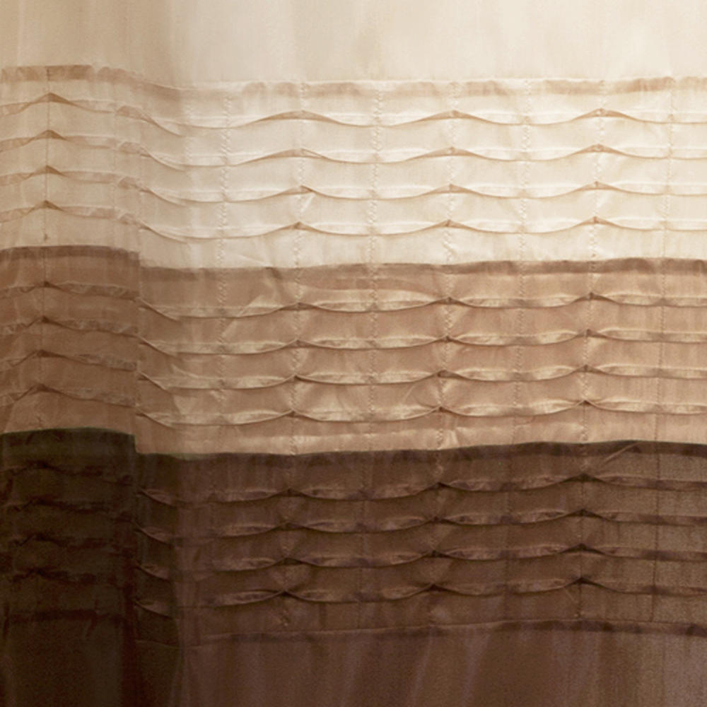 Lush Decor Mia Wheat/Taupe/Choc Shower Curtain