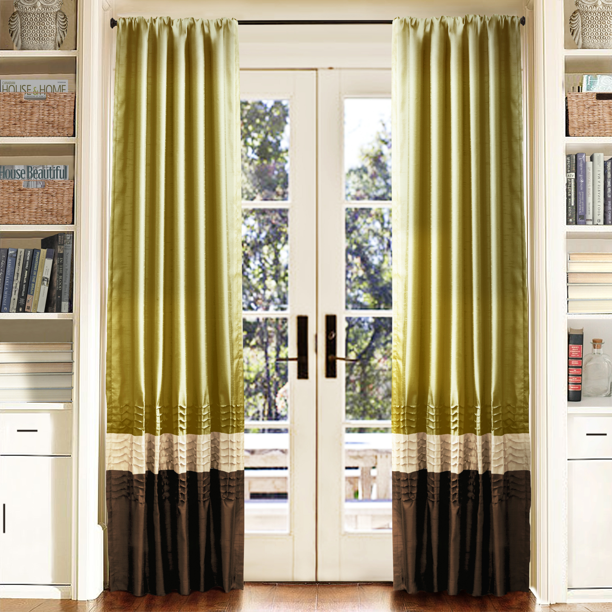 Lush Decor Mia Apple Green Window Curtains (Pair) 54" x 84"