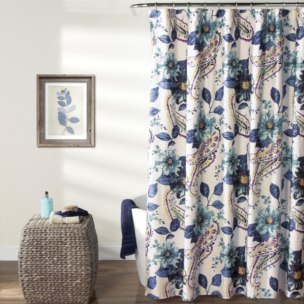 Lush Decor Floral Paisley Shower Curtain