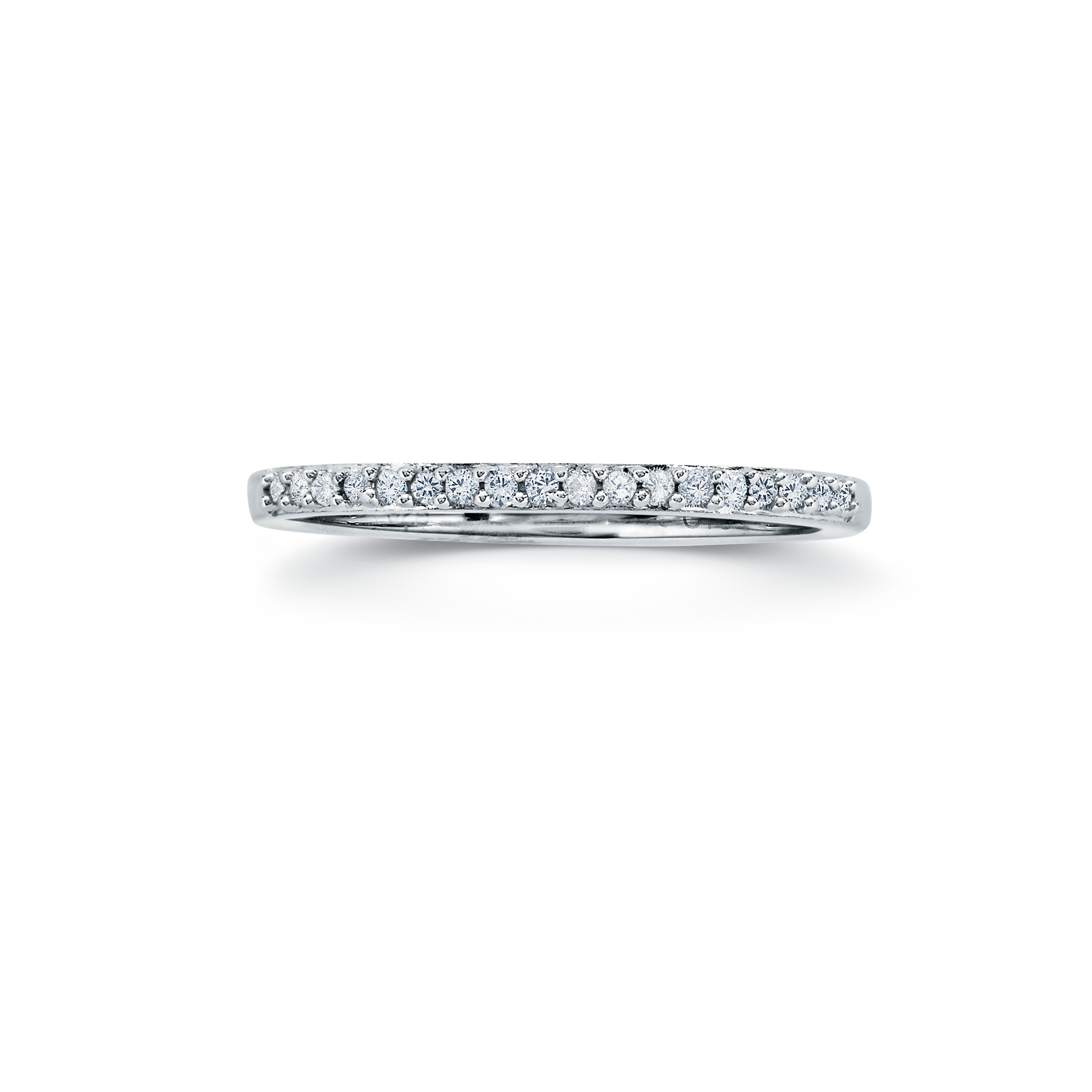 Sterling Silver 1/10 CTTW Diamond Pave Stackable Ring - Size 7 Only
