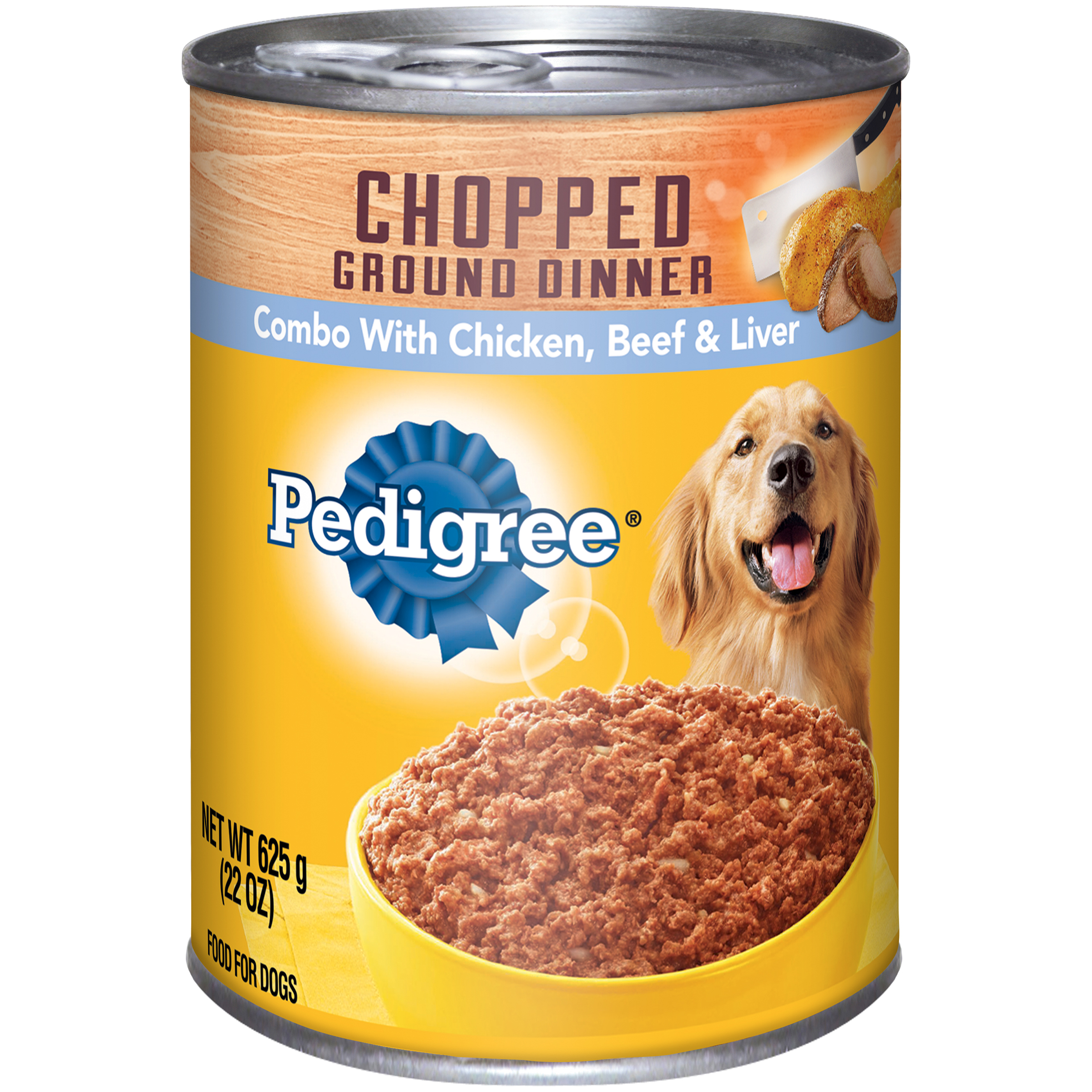 Pedigree Traditional Ground Dinner Moist Dog Food Chopped Combo 22 Ounce Can