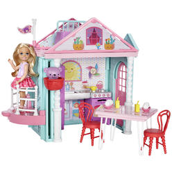 BarbieÂ Club Chelsea Two-Story Playhouse Playset and Teddy Bear