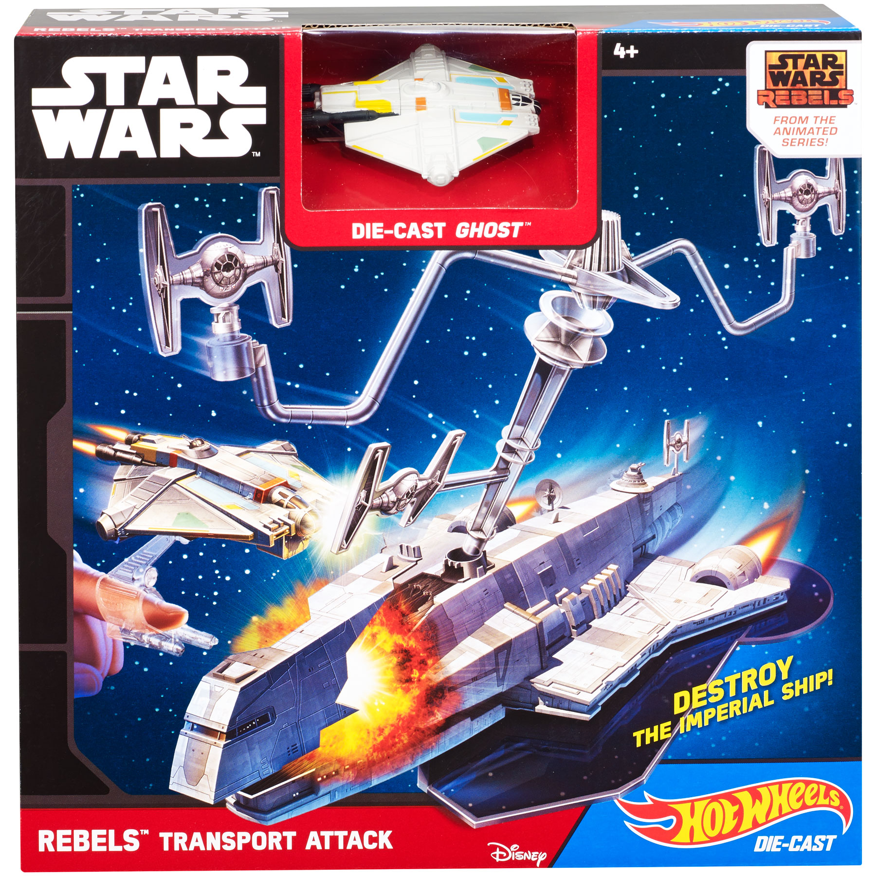 Hot Wheels Star Wars Rebels Transport Attack Playset   Toys & Games