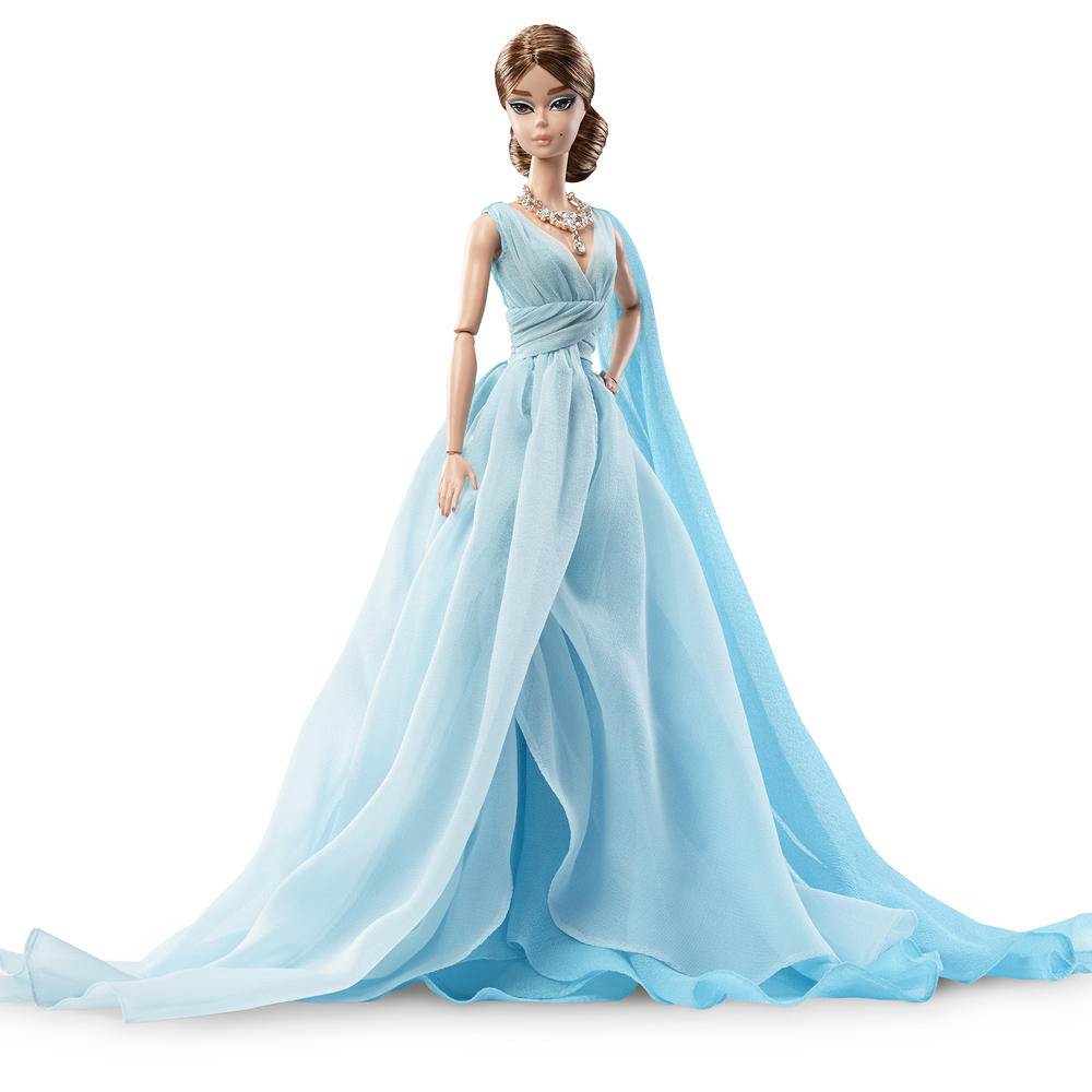 Barbie Fashion Model Collection - Blue Chiffon Ball Gown Doll