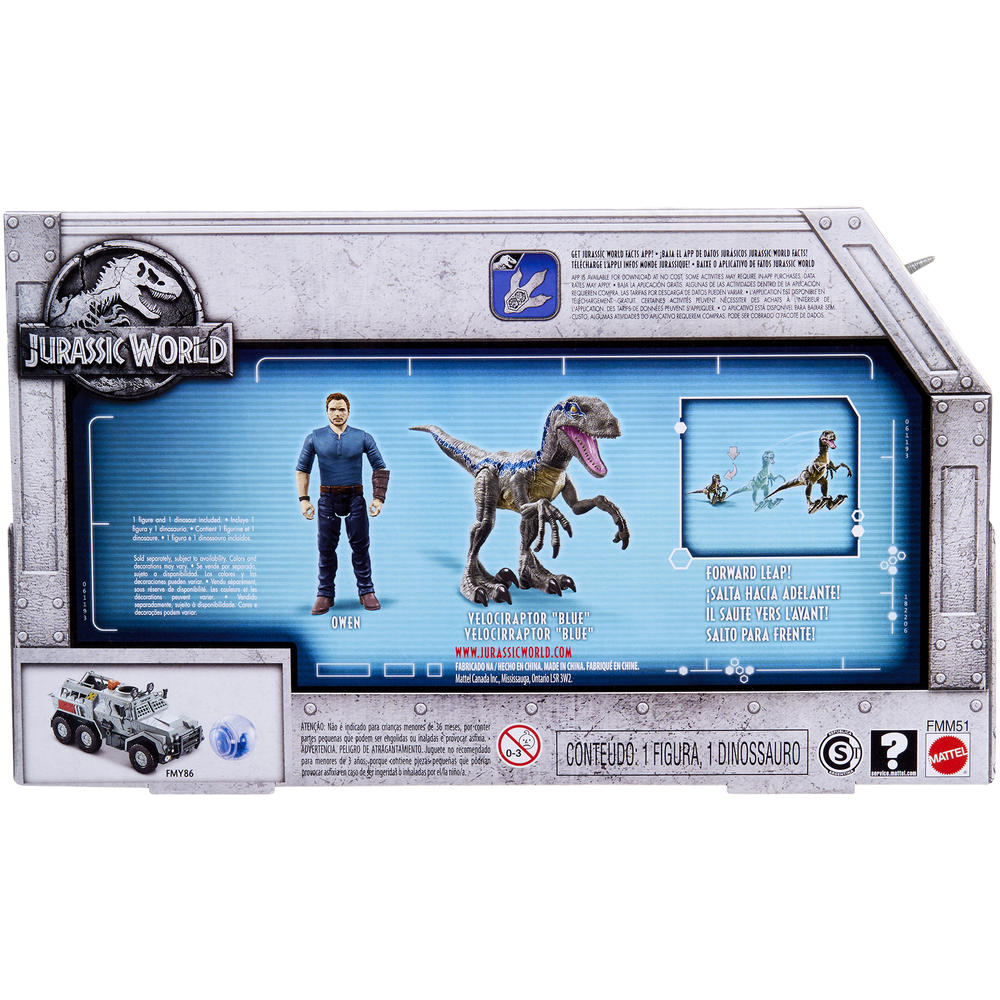 Mattel Jurassic World Story Pack - Velociraptor "Blue" & Owen