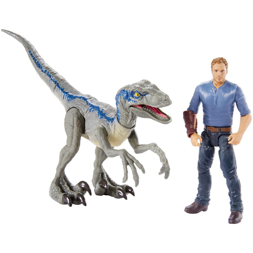 Mattel Jurassic World Story Pack - Velociraptor "Blue" & Owen