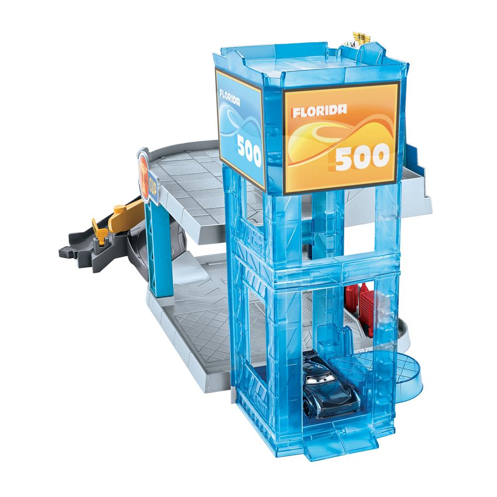 Disney Pixar Cars Florida 500 Racing Garage Play Set Lightning McQueen