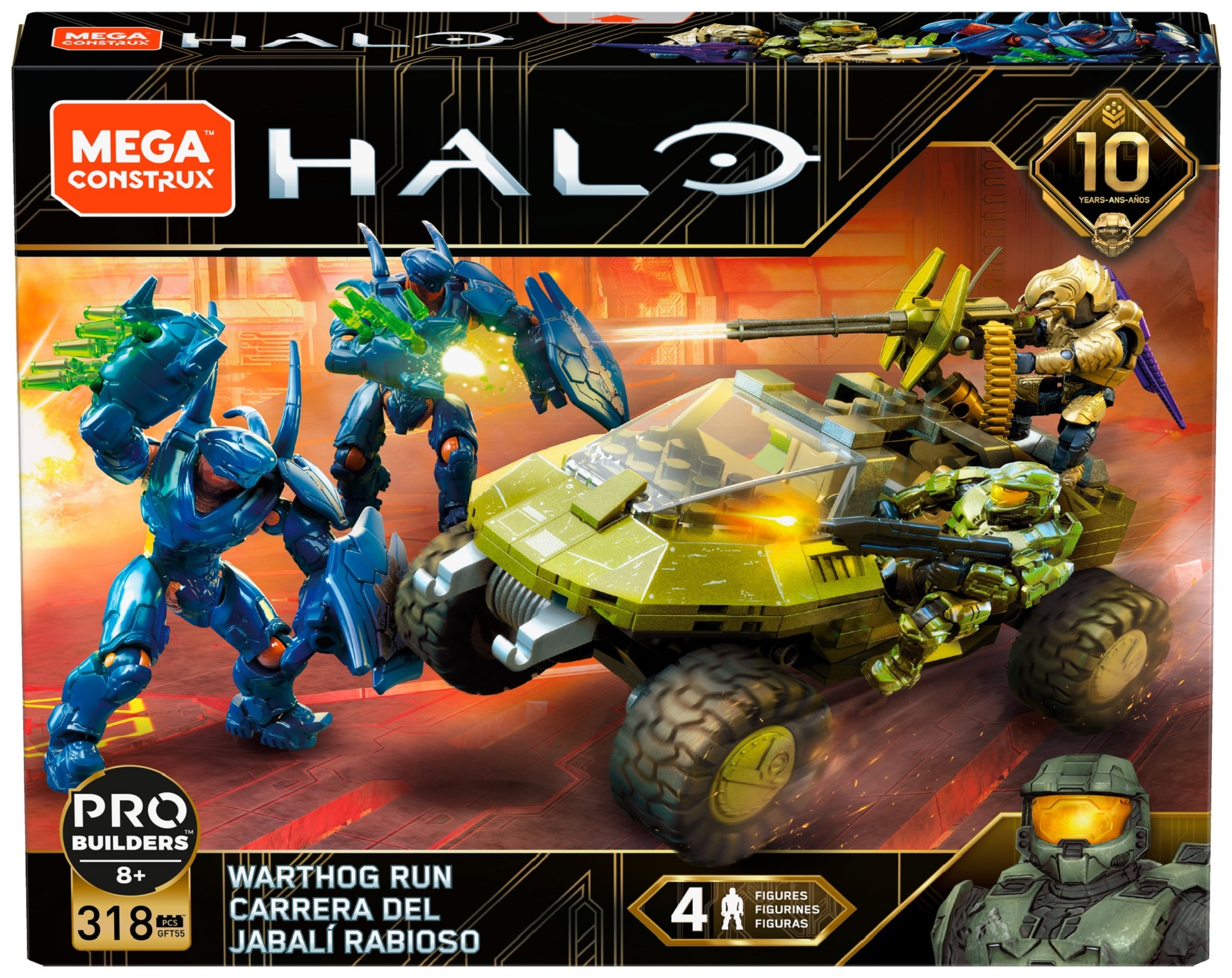 halo mega construx warthog run
