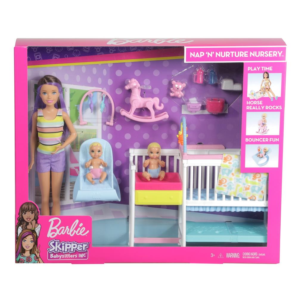 Mattel Barbie Nursery Playset with Skipper