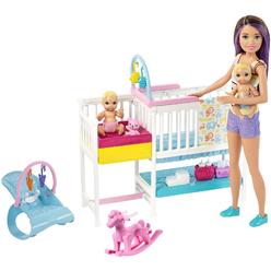 Mattel Barbie Skipper Babysitters Inc Nap 'n Nurture Nursery Dolls 15+ Piece Playset