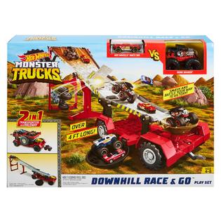 Mattel Hot Wheels® Monster Trucks Downhill Race & Go™ Play Set