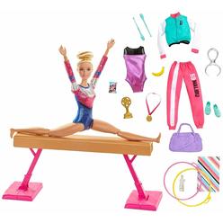 Barbie â€‹Barbie Gymnastics Doll and Playset with Twirling Feature, Balance Beam, 15+ Accessories