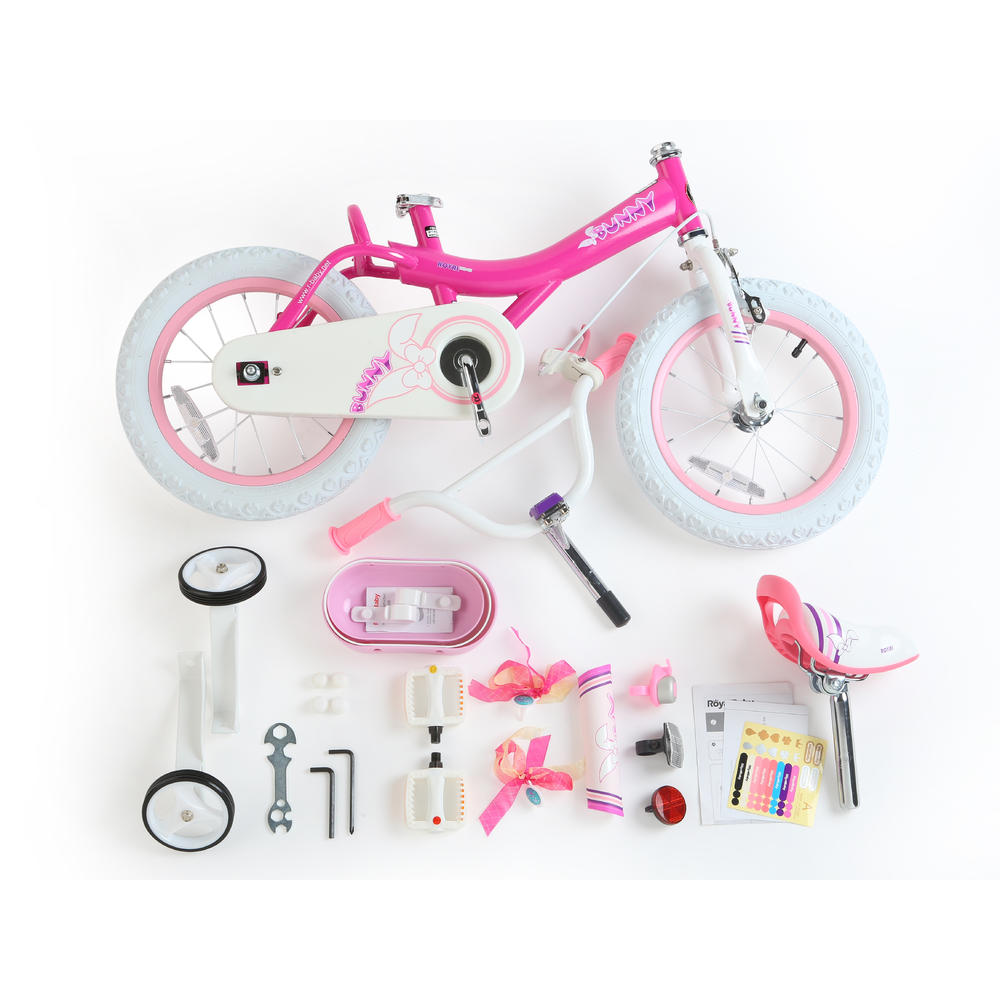 Royalbaby Bunny Girl's Bike, 12 inch wheels, Fuschia