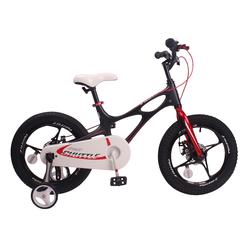 RoyalBaby Boys Girls Kids Bike 16 Inch Space Shuttle Magnesium Bicycles with Training Wheels Kickstand Child Bicycle Black