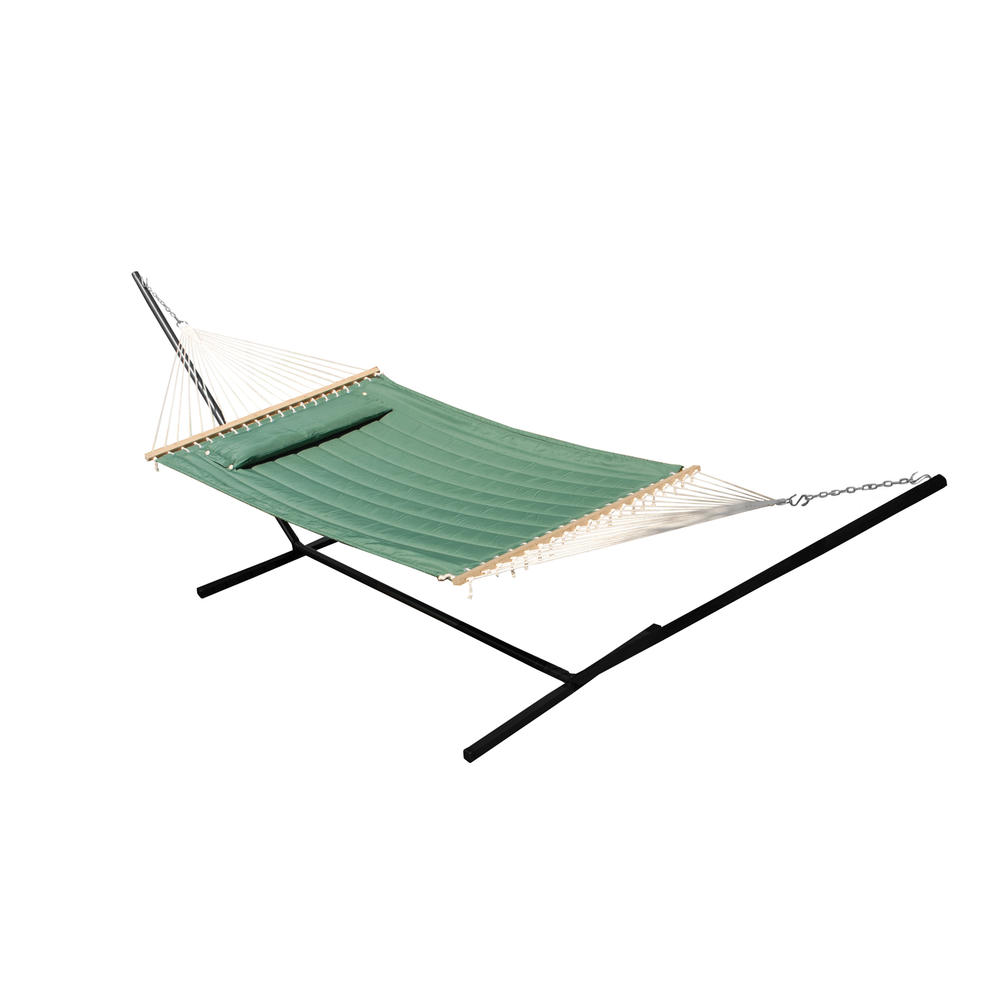 Smart Garden Monte Carlo Double Quilted Hammock - Elm Green (stand sold seperately)