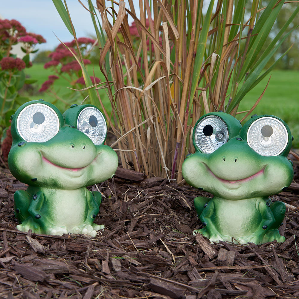 Smart Solar Garden Pals Frog Accent Lights - Set of 2