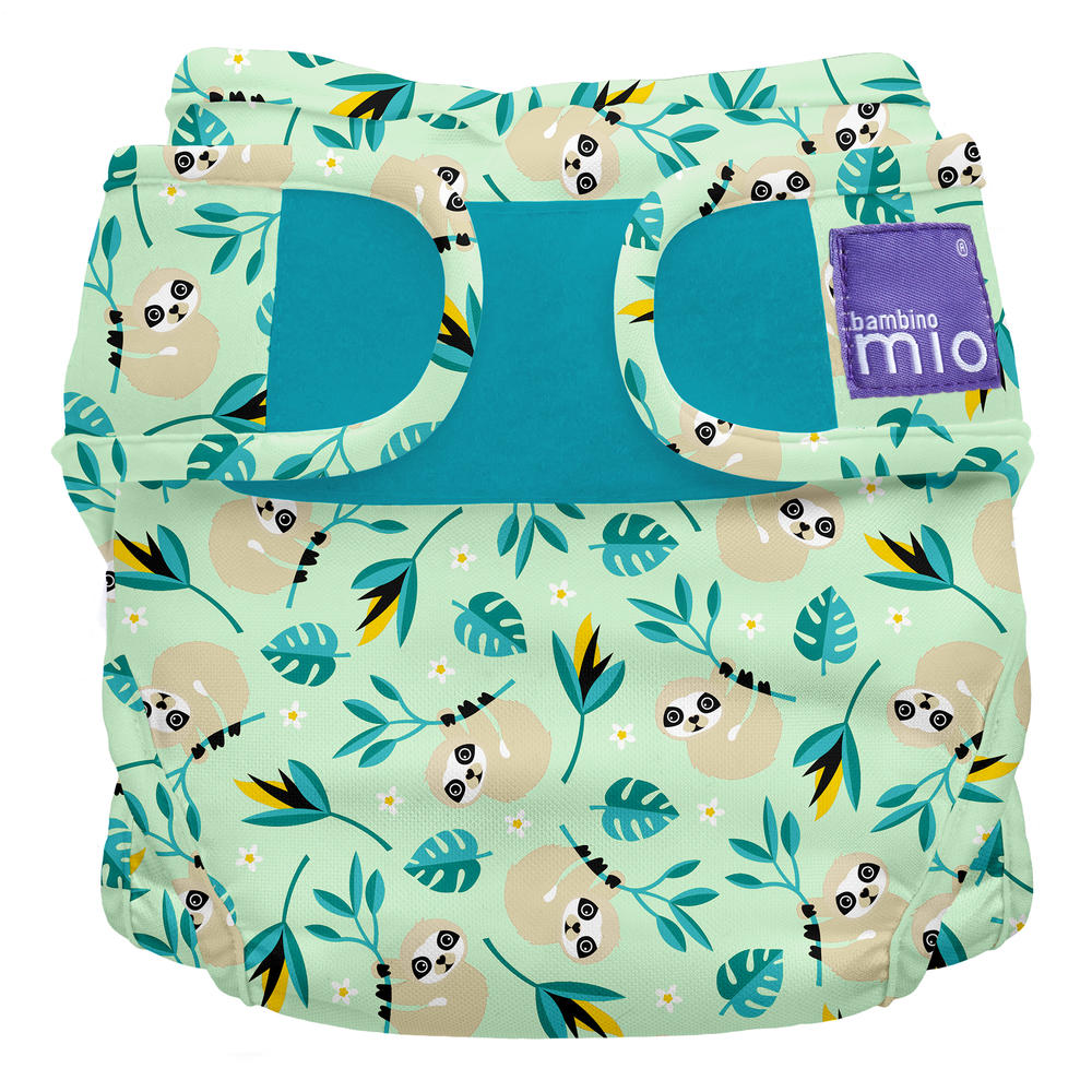 Bambino Mio Miosoft cloth diaper cover, swinging sloth, size 2 (21lbs+)