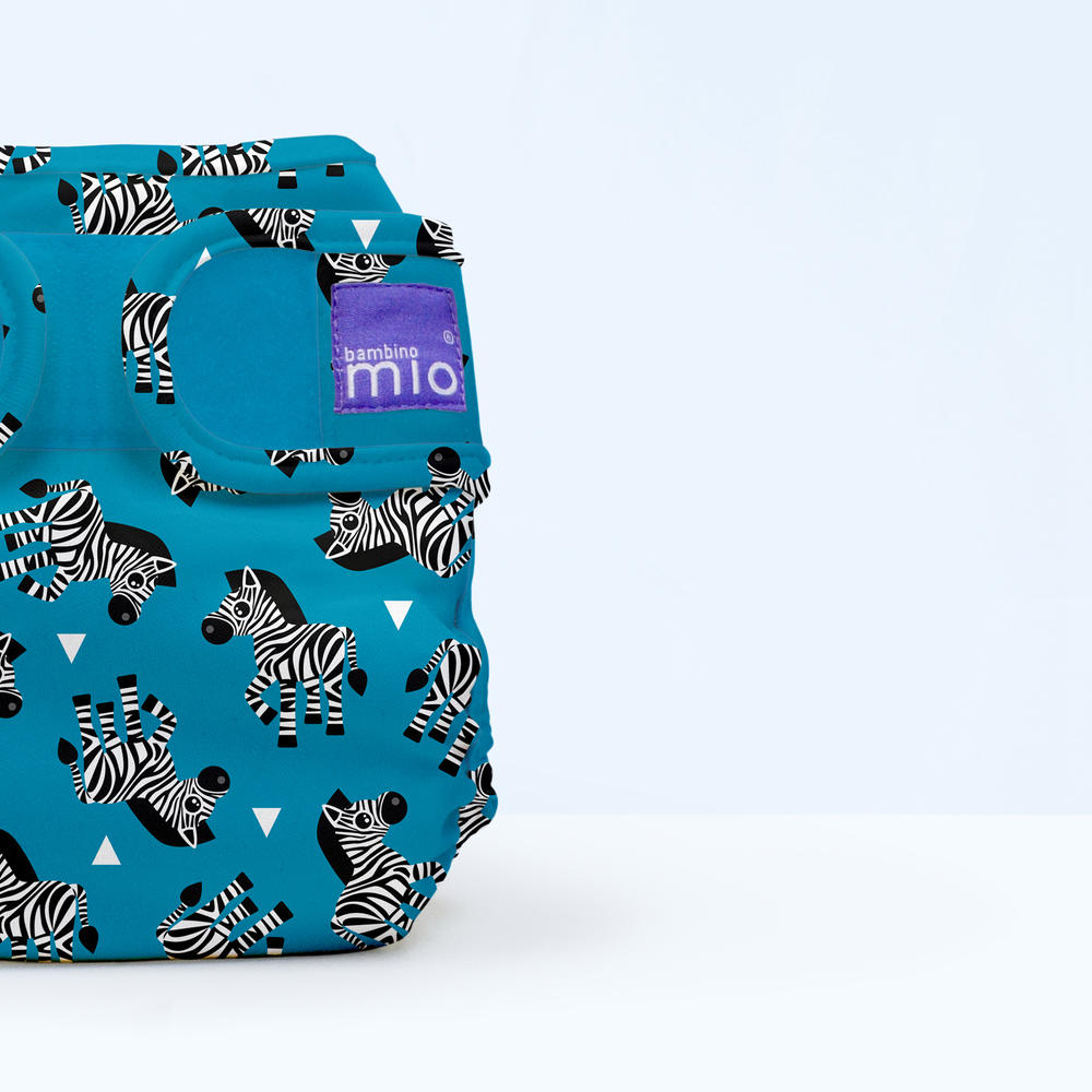 Bambino Mio Miosoft cloth diaper cover, zebra crossing, size 2 (21lbs+)