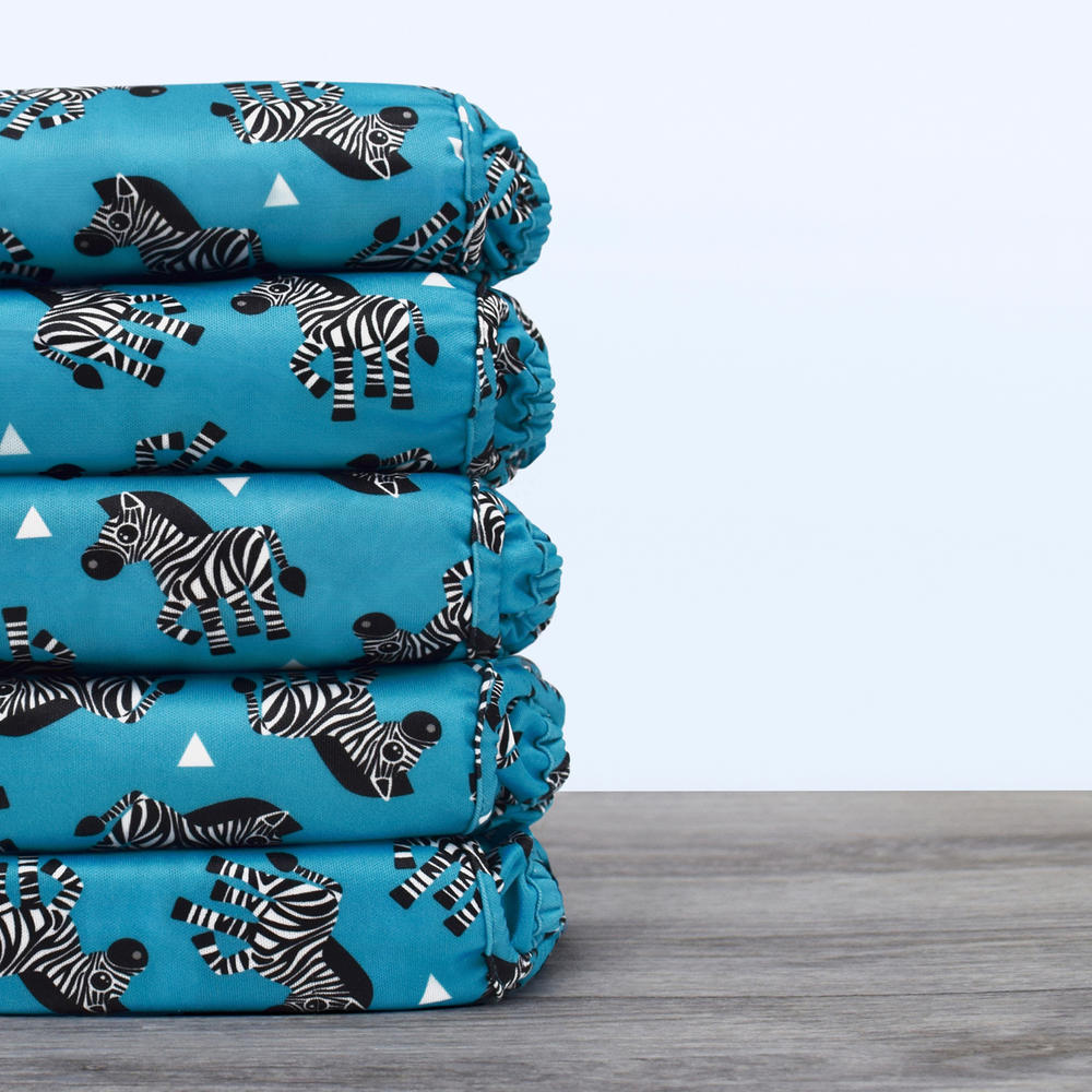 Bambino Mio Miosoft cloth diaper cover, zebra crossing, size 2 (21lbs+)