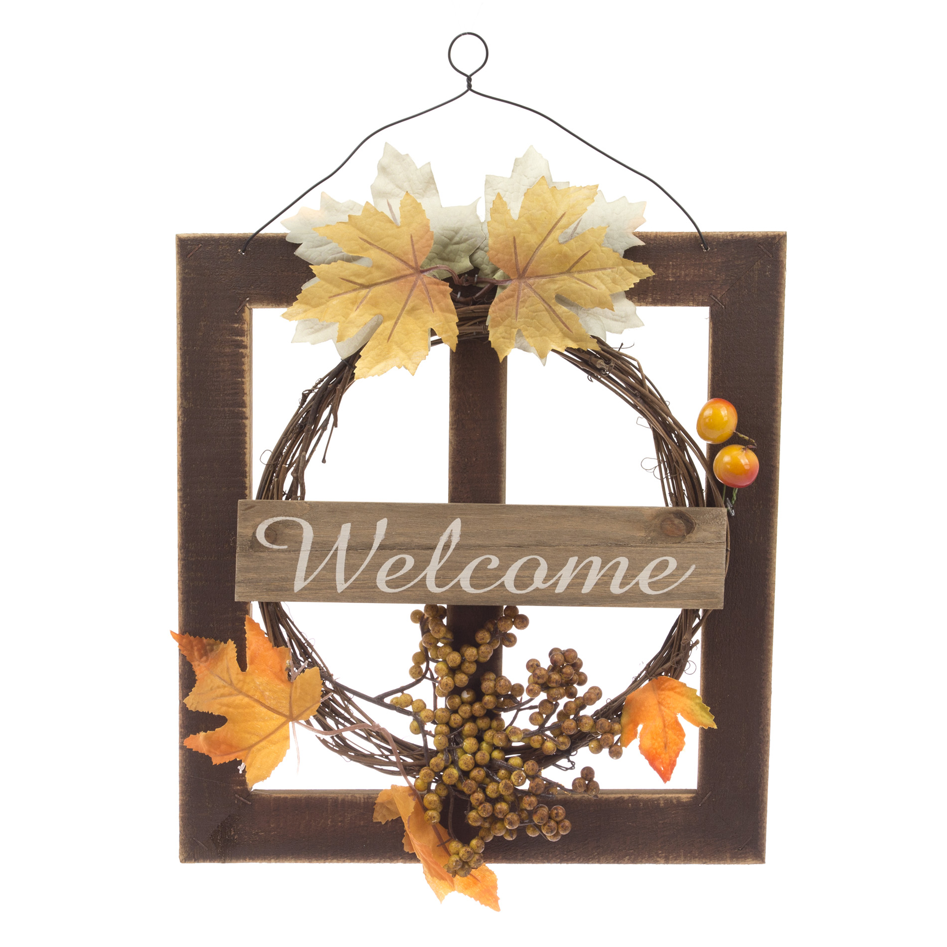 Be Thankful 13.25" Harvest Floral Wall Hanging