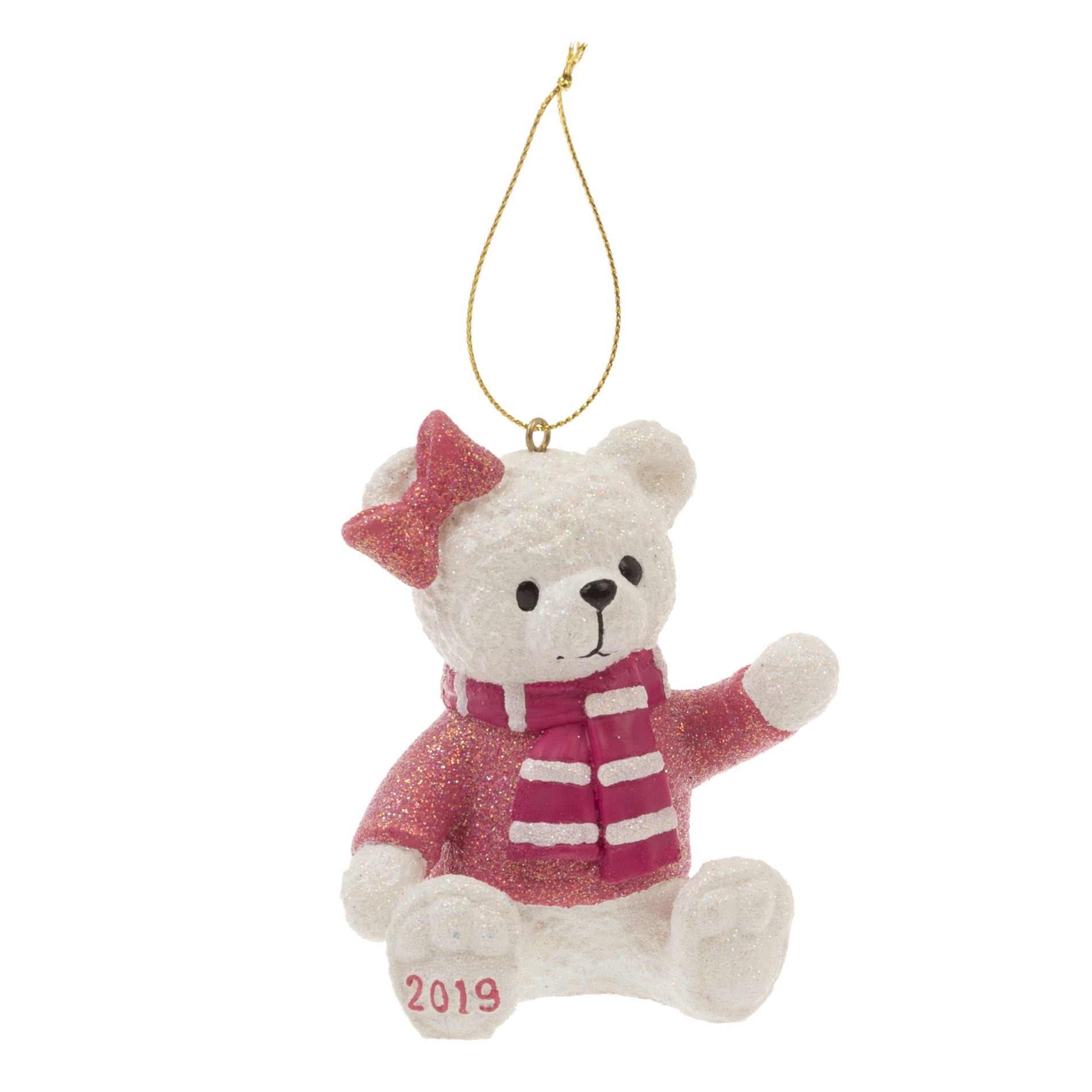 3.5 Inch Holiday Bear Ornament - Pink