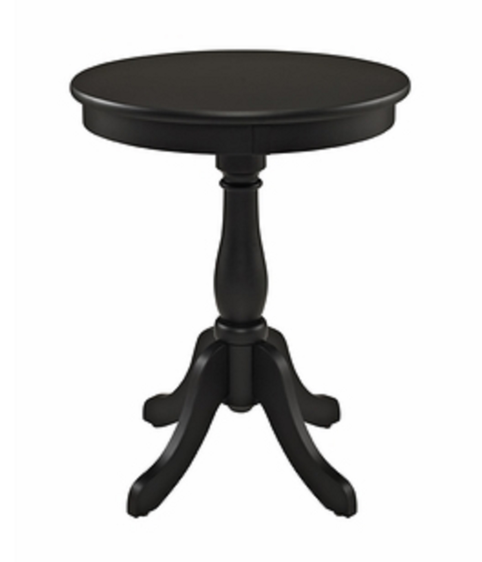 L Powell Round Black Table