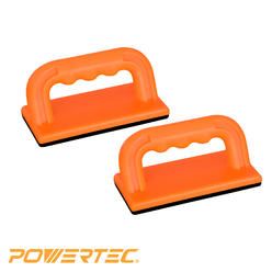POWERTEC 71032 Safety Push Block Set for Woodworking, Table Saws, Jointers and Router Tables, Orange Color, 2-Pack