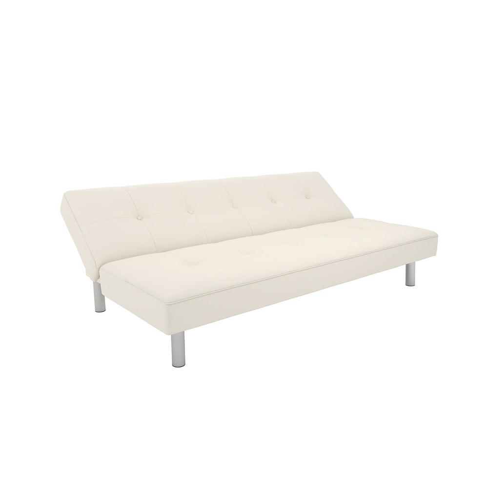 Dorel Home Furnishings Nina Futon Sofa Bed, White